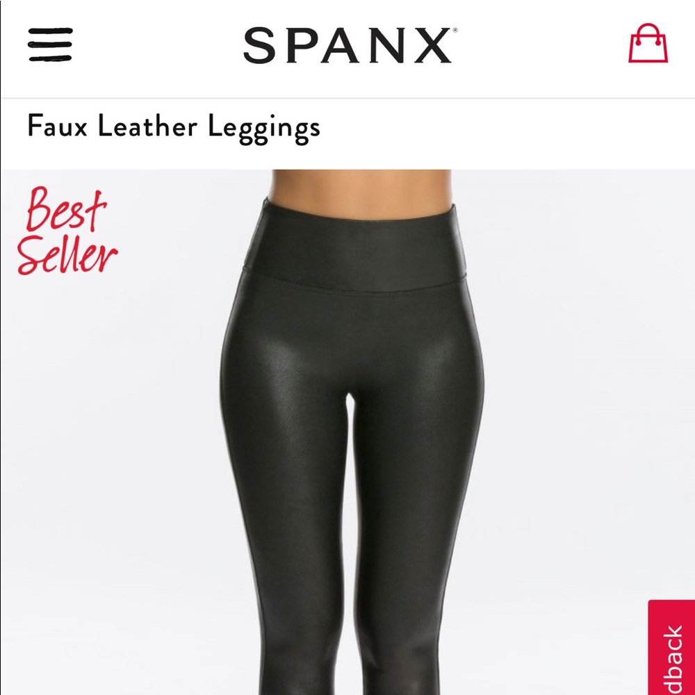 SPANX Faux Leather Leggings NEW
